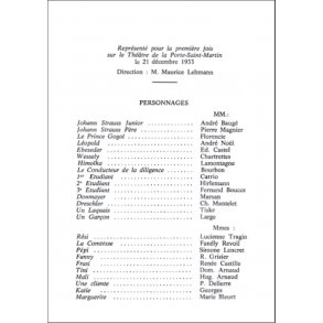 Valses De Vienne Livret